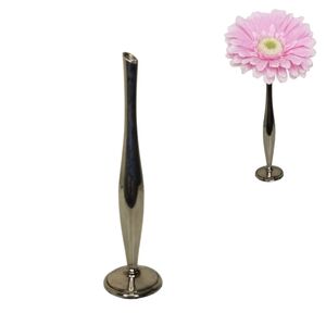 Silver Plated Rose Stem Vase Floral Bud Vase 5.75"‎ Tall